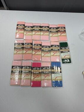 Vintage Wrights Bias Tape Lot Pink Blue Green 1986 NOS Sewing Trim Bundle